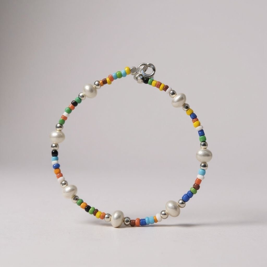Pulsera Perla multicolor 19cm C-24A