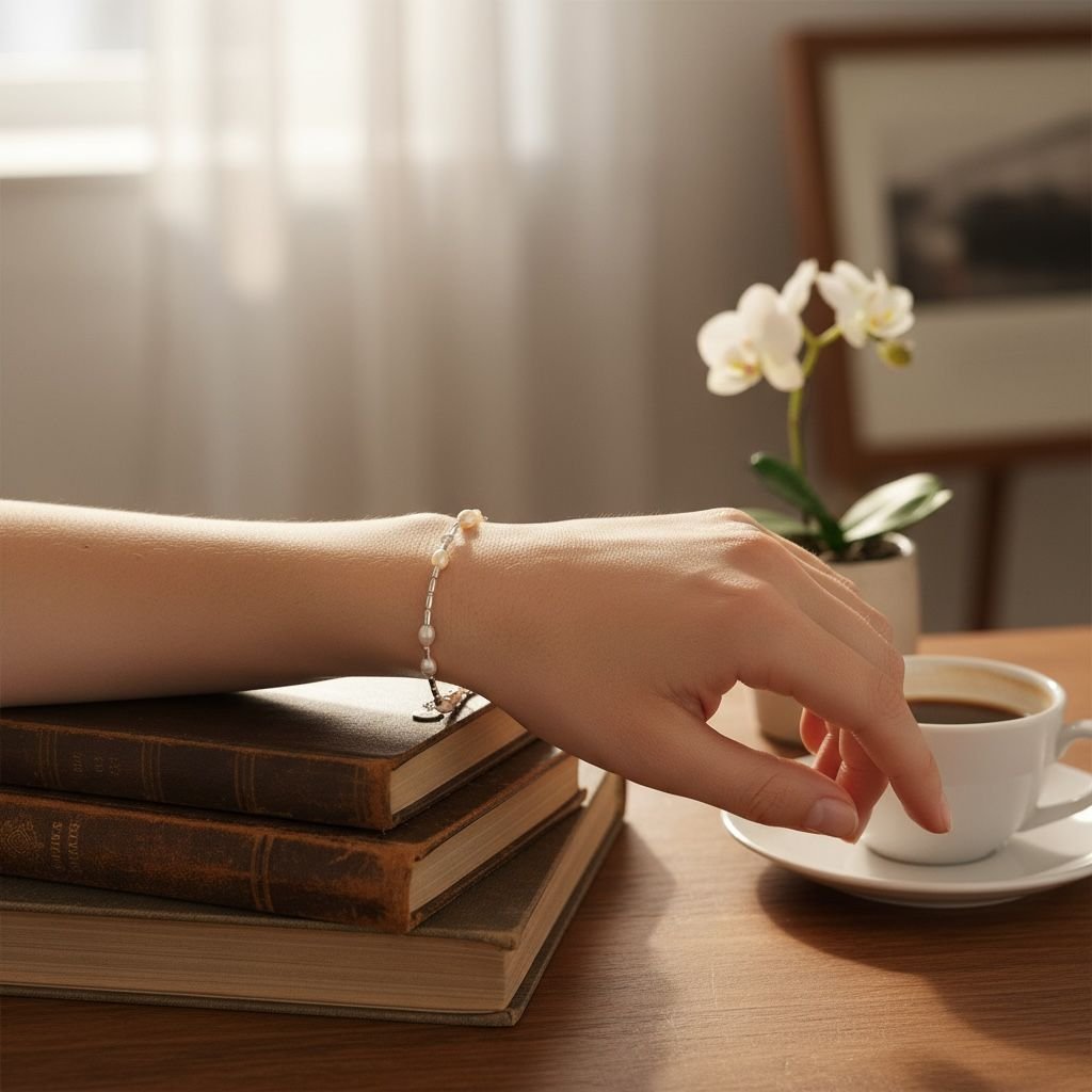 PULSERA PERLAS  17+3cm CP-P