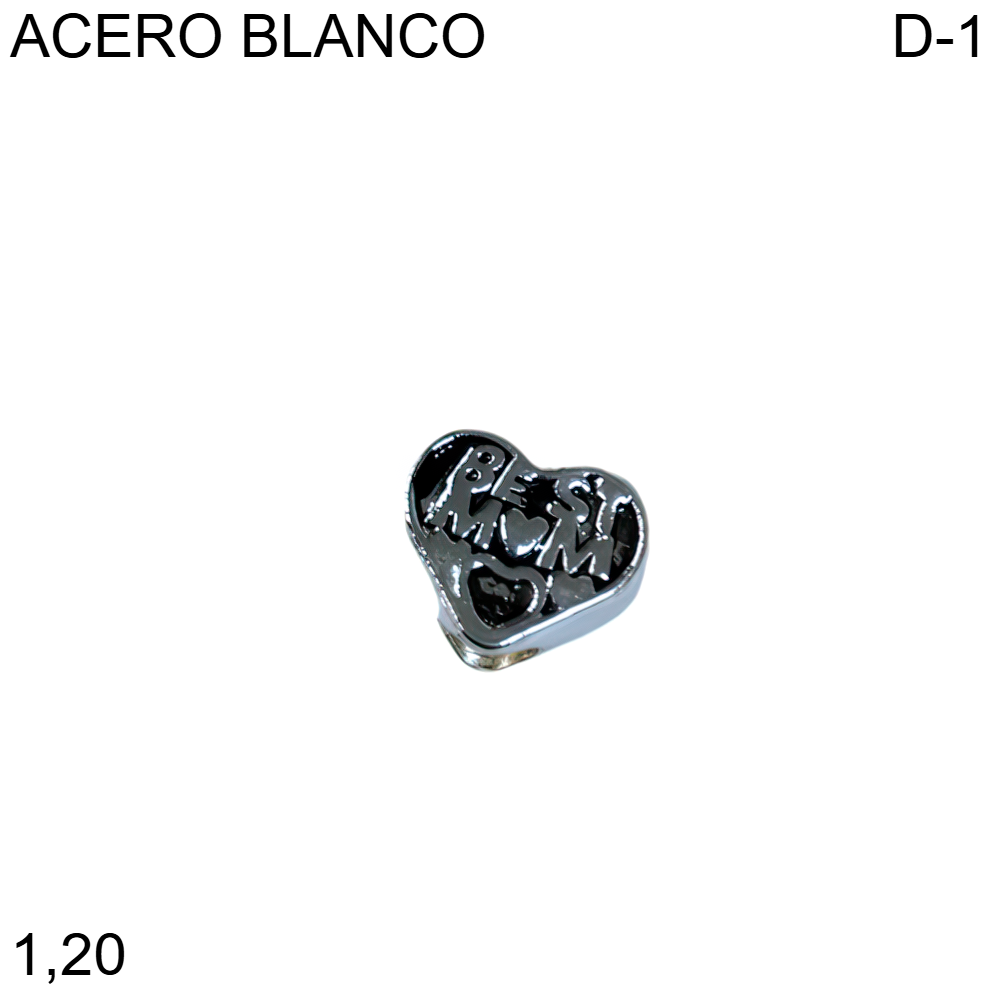 DIJE BEST MOM ACERO BLANCO