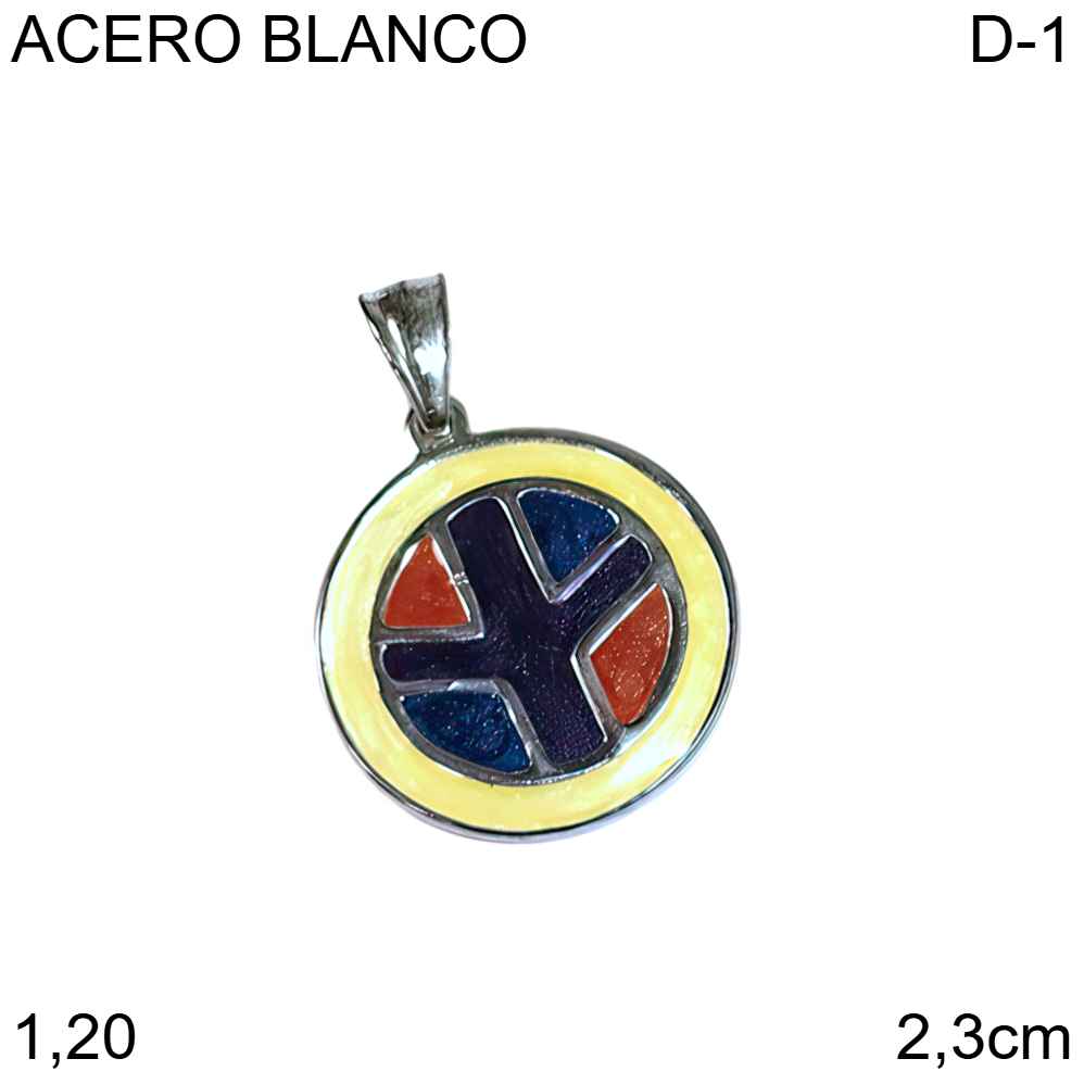 DIJE SIMBOLO DE LA PAZ ACERO BLANCO