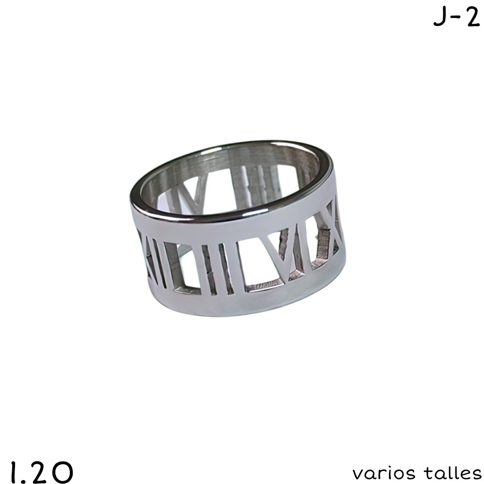 ANILLOS NUMEROS ROMANOS ACERO