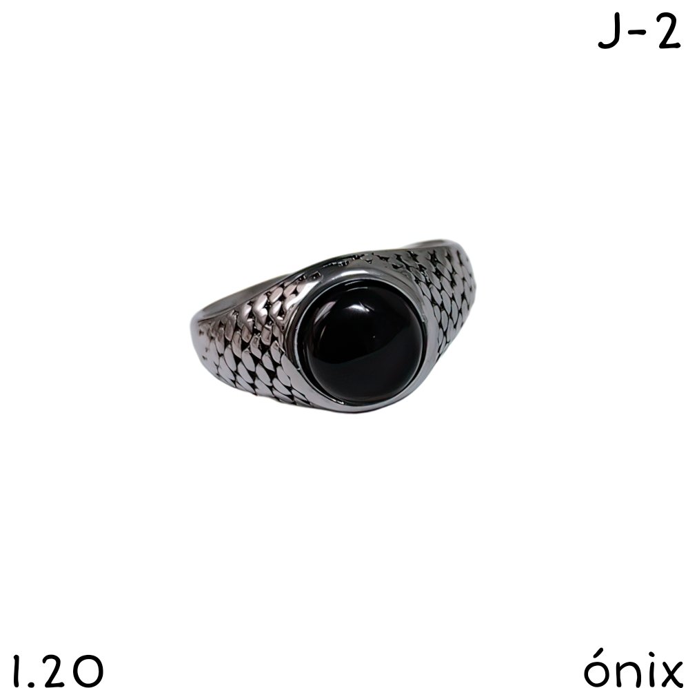 ANILLO PIEDRA ONIX ACERO
