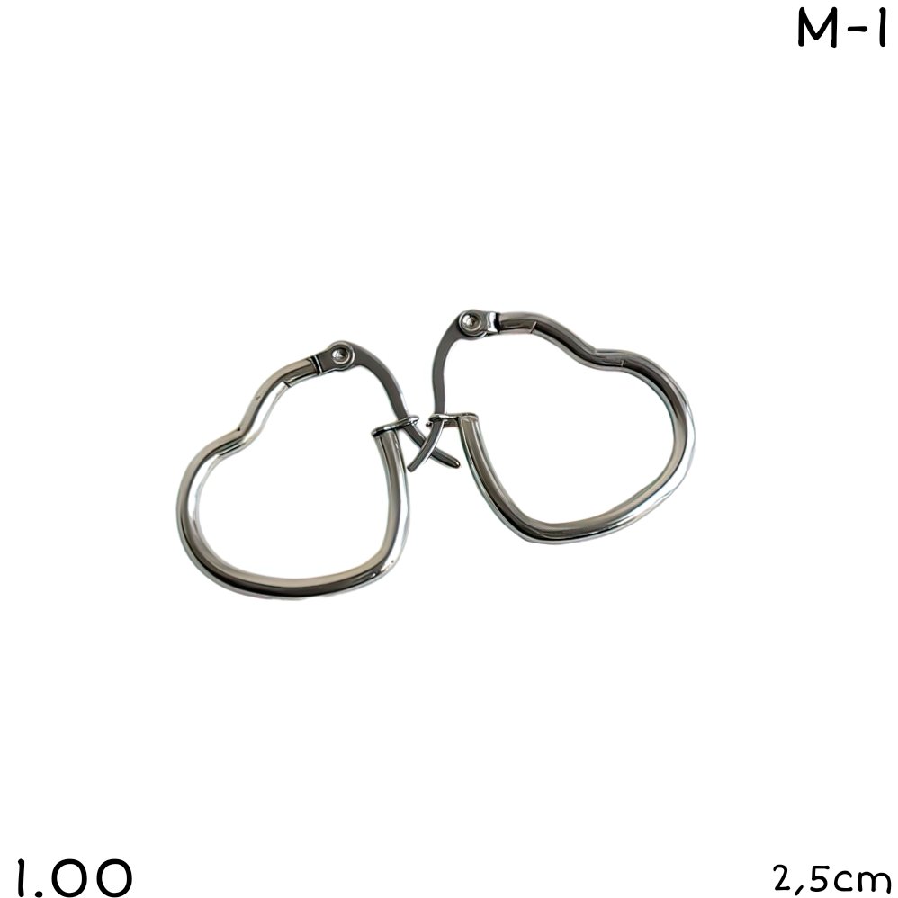 ARGOLLAS CORAZON 2,5CM