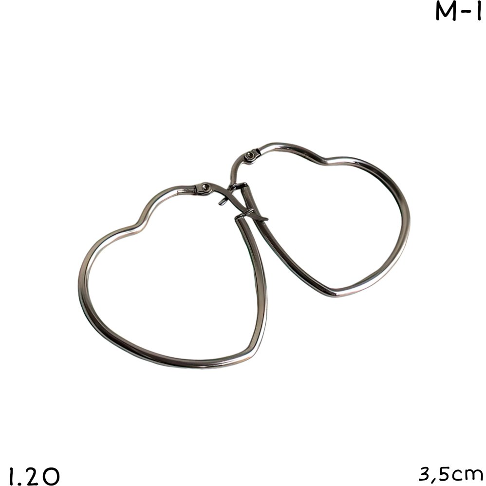 ARGOLLAS CORAZON 3,5CM