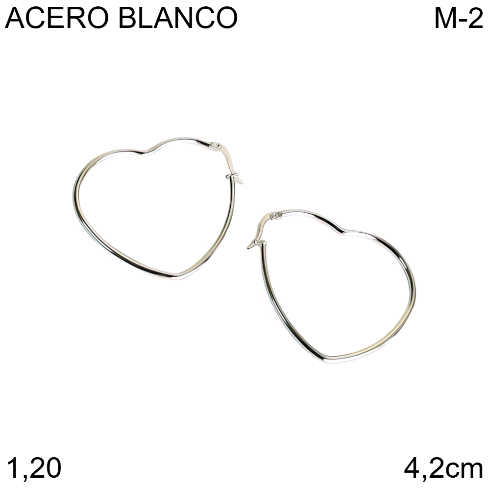 ARGOLLAS ACERO BLANCO 4,2CM
