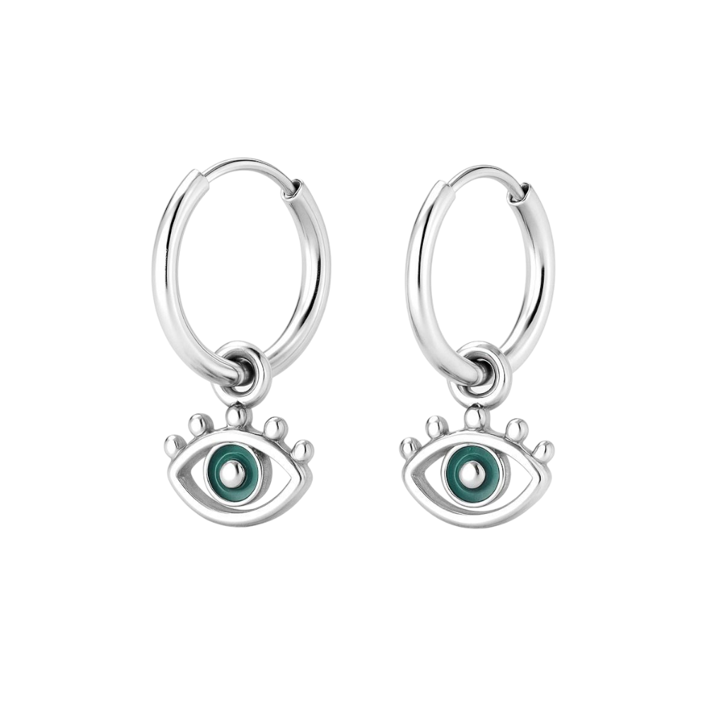 ARGOLLAS OJITOS VERDES 12mm C-104C