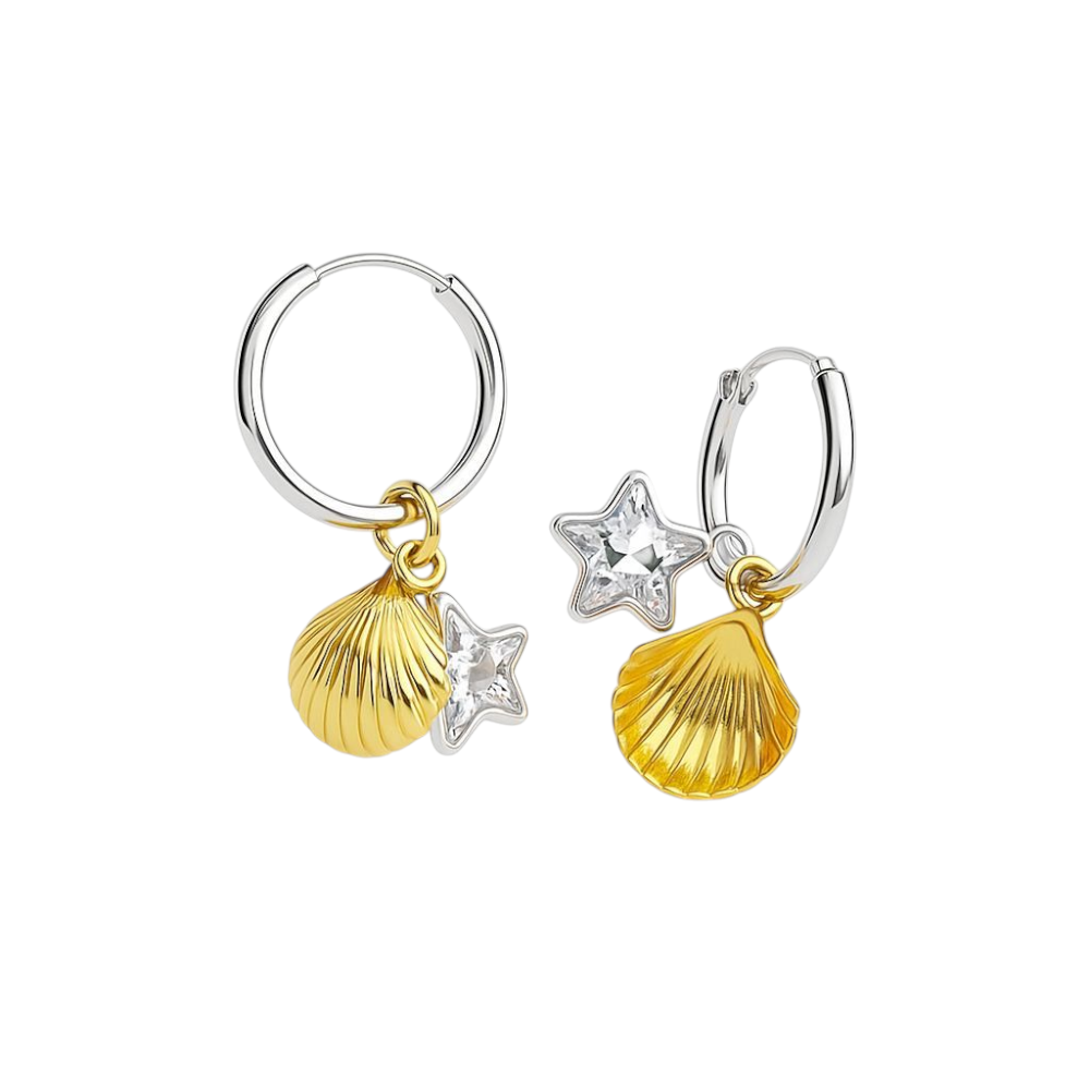 ARGOLLAS CARACOL Y ESTRELLA 12mm C-104C