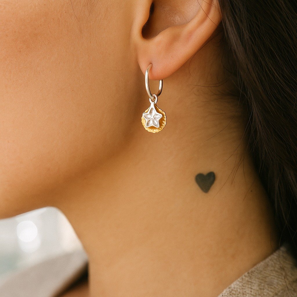 ARGOLLAS CARACOL Y ESTRELLA 12mm C-104C