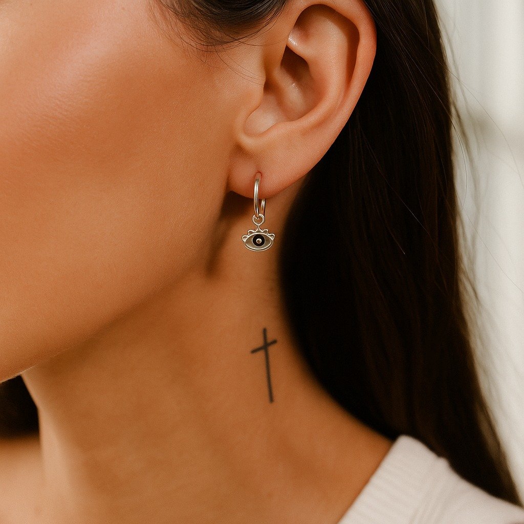 ARGOLLAS OJITOS NEGRO 12mm C-104C