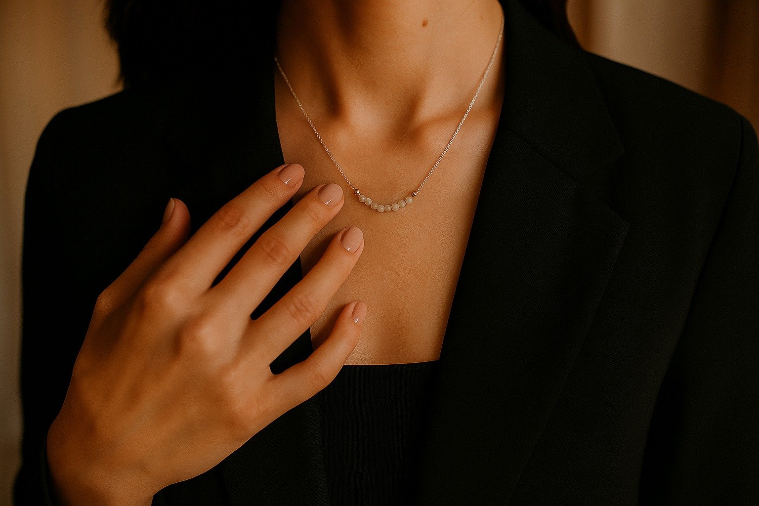 CHOKER CRISTALES TRANSPARENTES 40+6cm C-56C