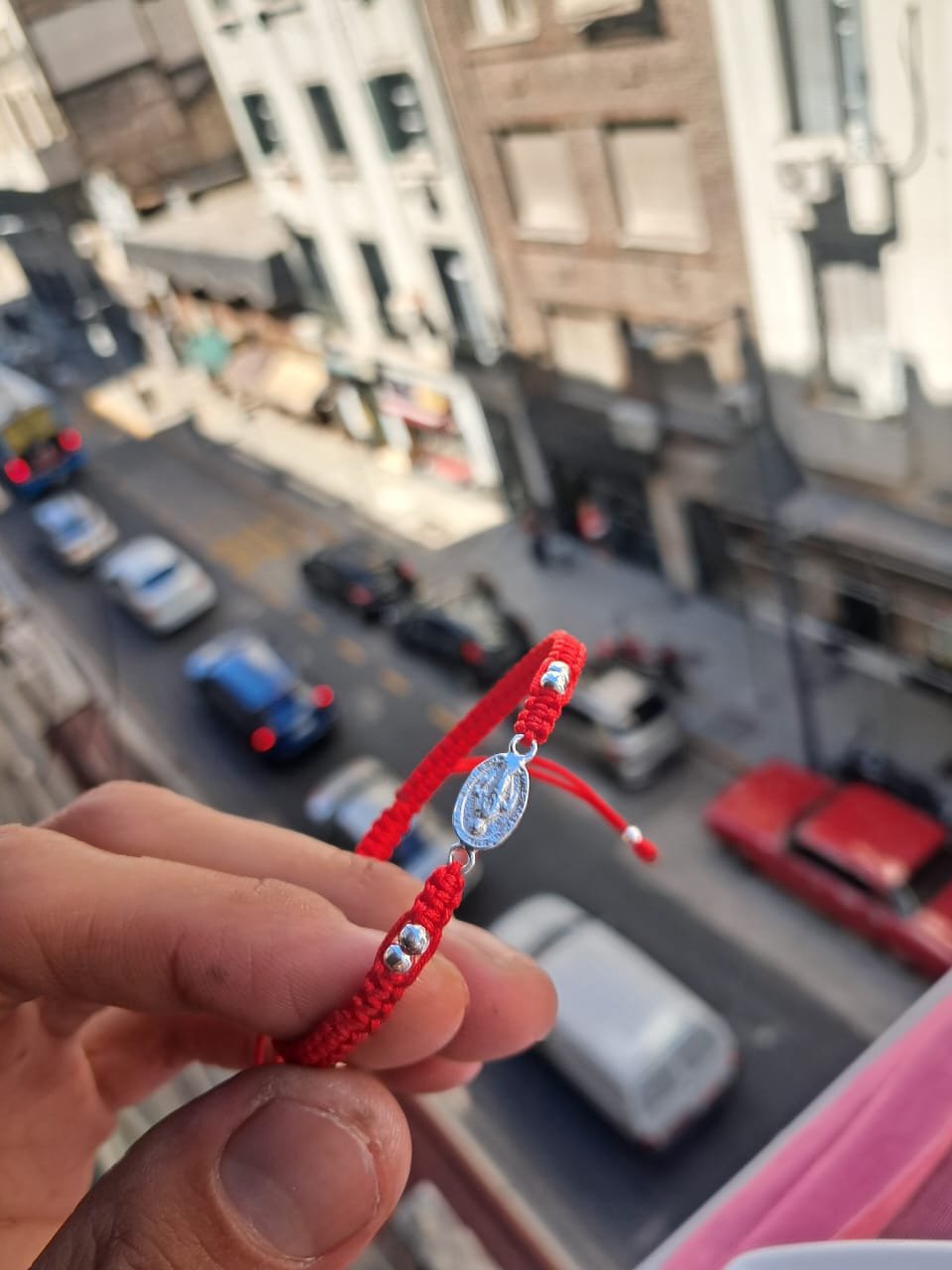 PULSERA HILO ROJO VIRGEN MILAGROSA C-26C