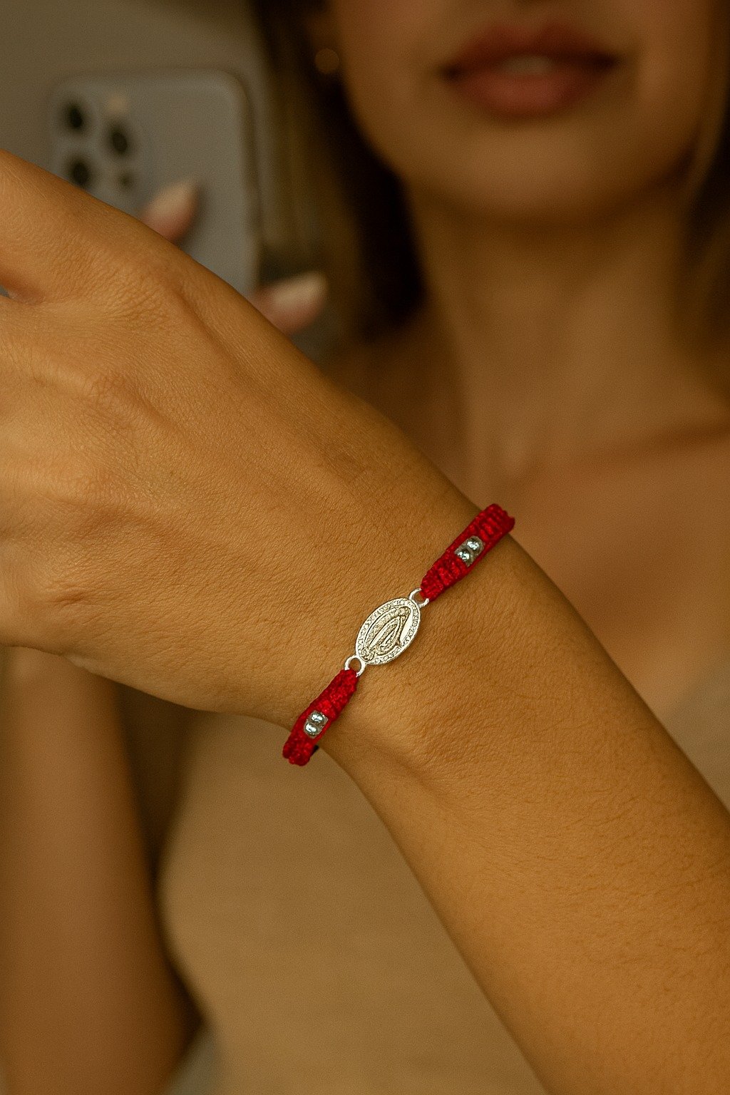 PULSERA HILO ROJO VIRGEN MILAGROSA C-26C