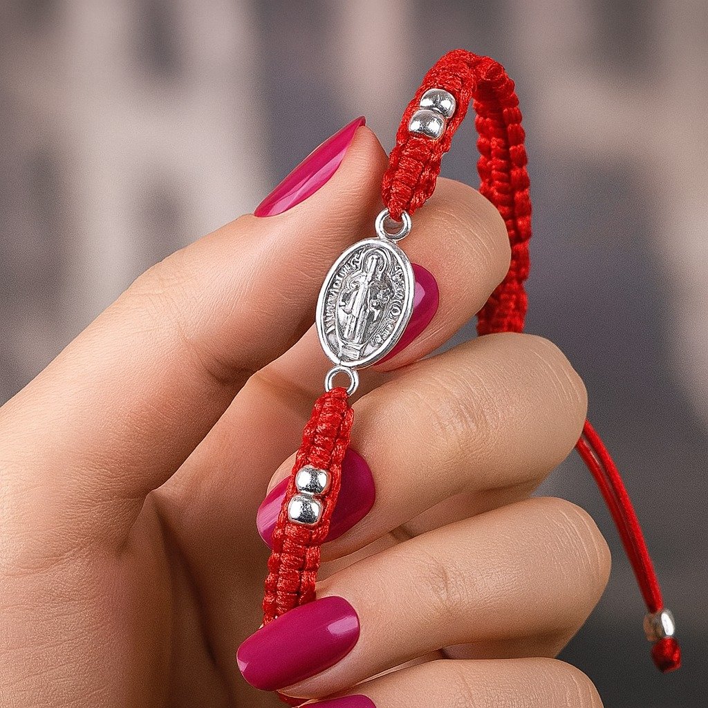 PULSERA HILO ROJO VIRGEN MILAGROSA C-26C