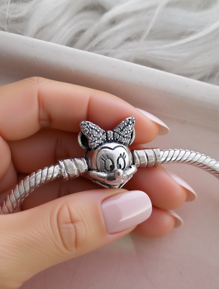 PULSERA SEMI RIGIDA  CIERRE MINNIE MOUSE 19cm