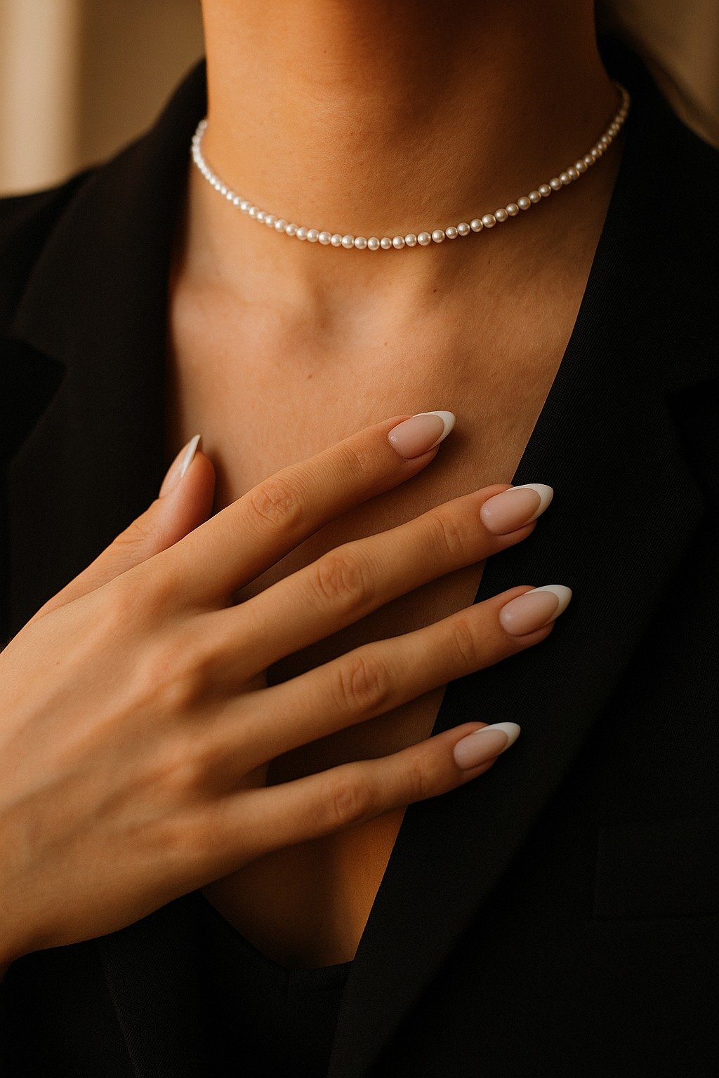 CHOKER PERLAS 35+5cm C-56C