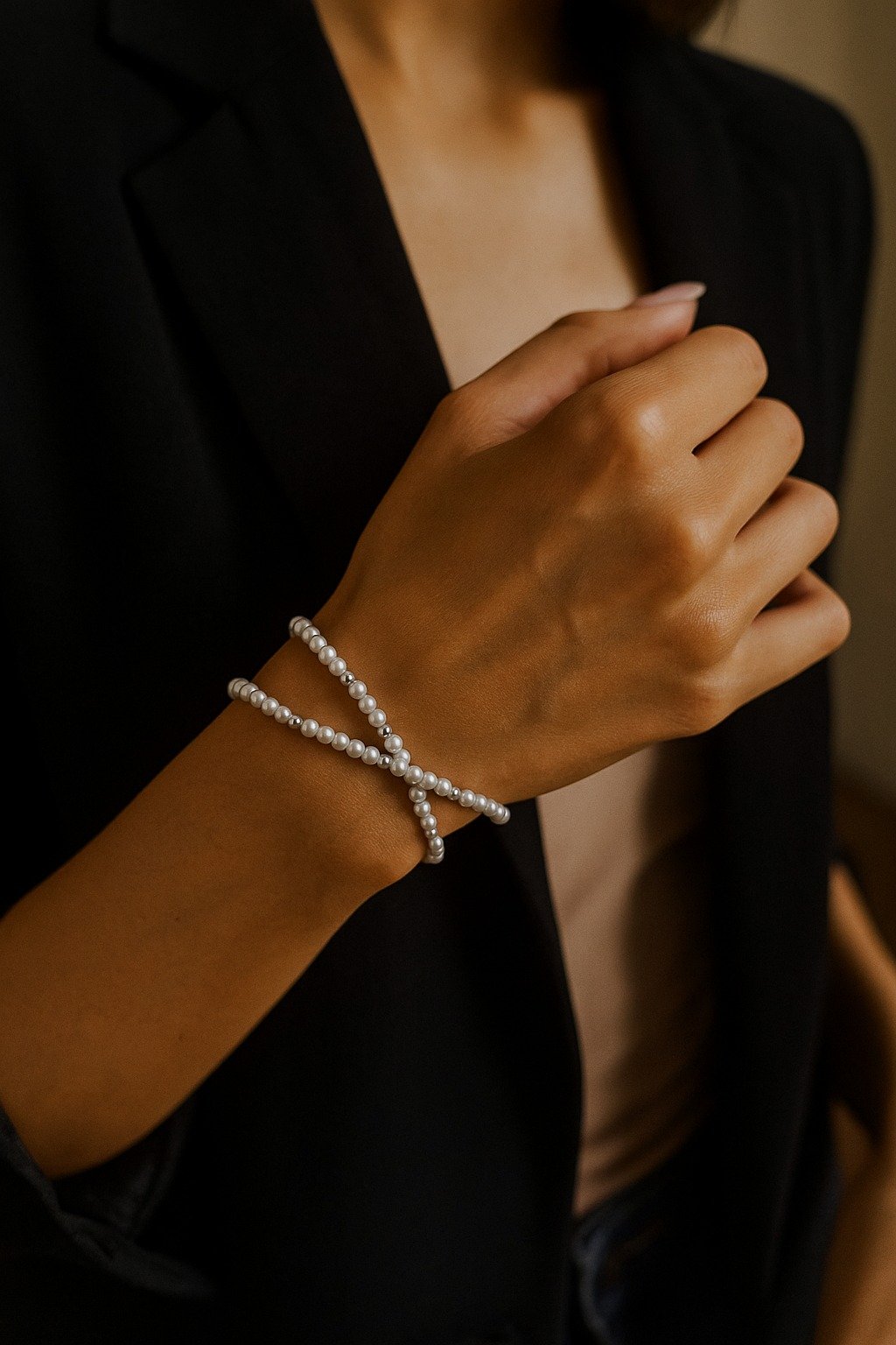 CHOKER PERLAS 35+5cm C-56C