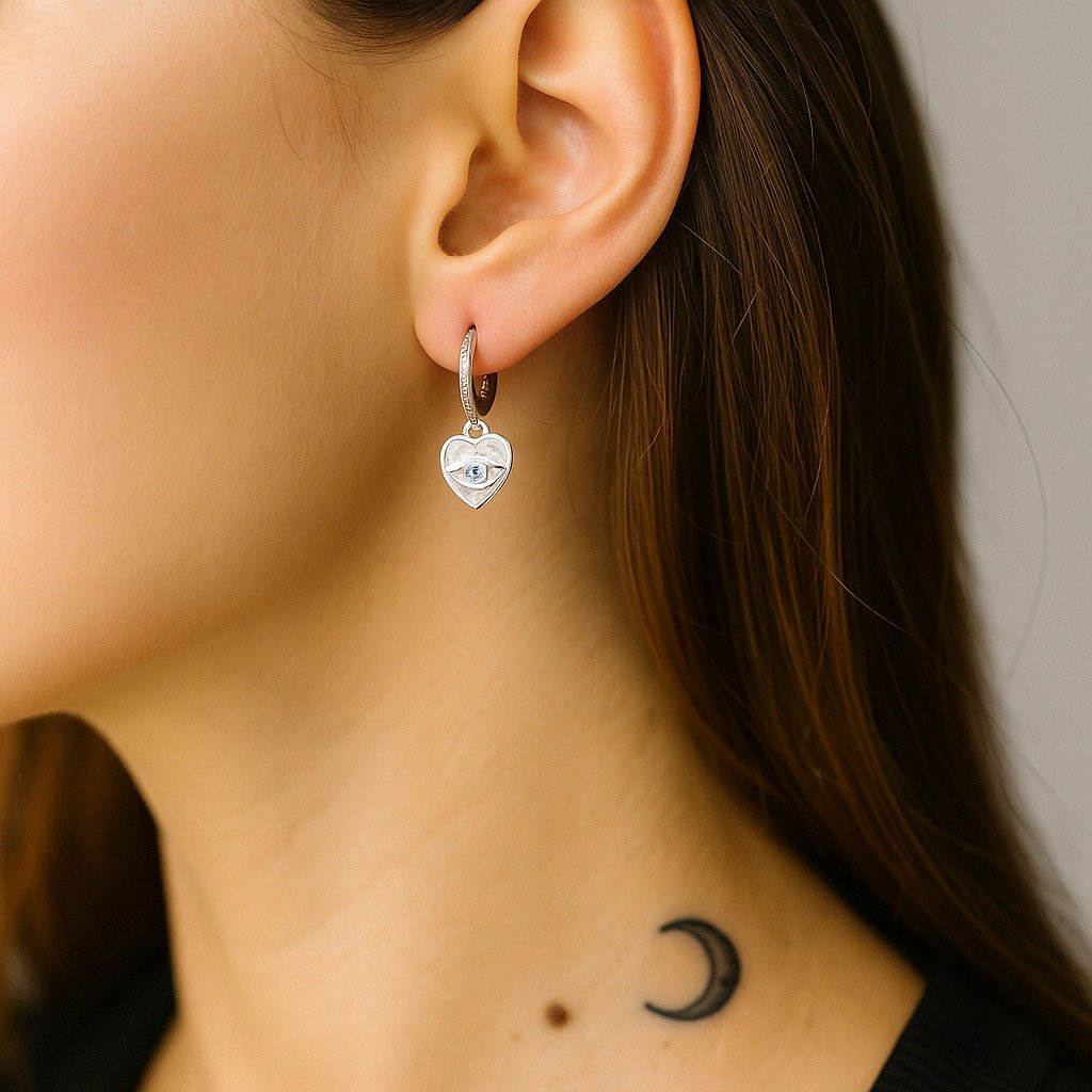 ARGOLLAS CORAZON OJITO TURCO 12mm CP-A