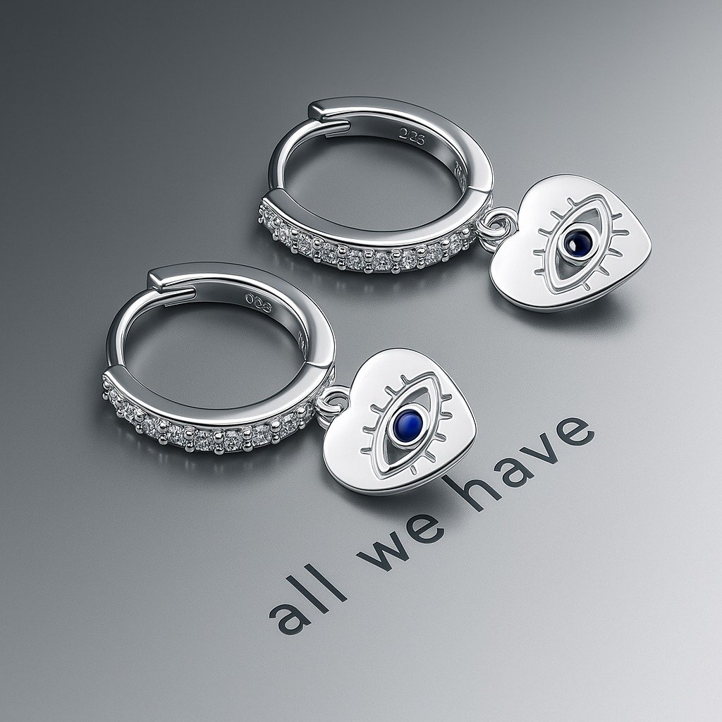 ARGOLLAS CORAZON OJITO TURCO 12mm CP-A