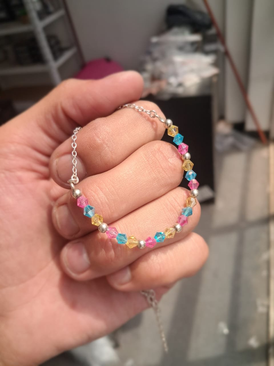 CHOCKER CON PIEDRAS MULTICOLOR 28+12cm C-56A