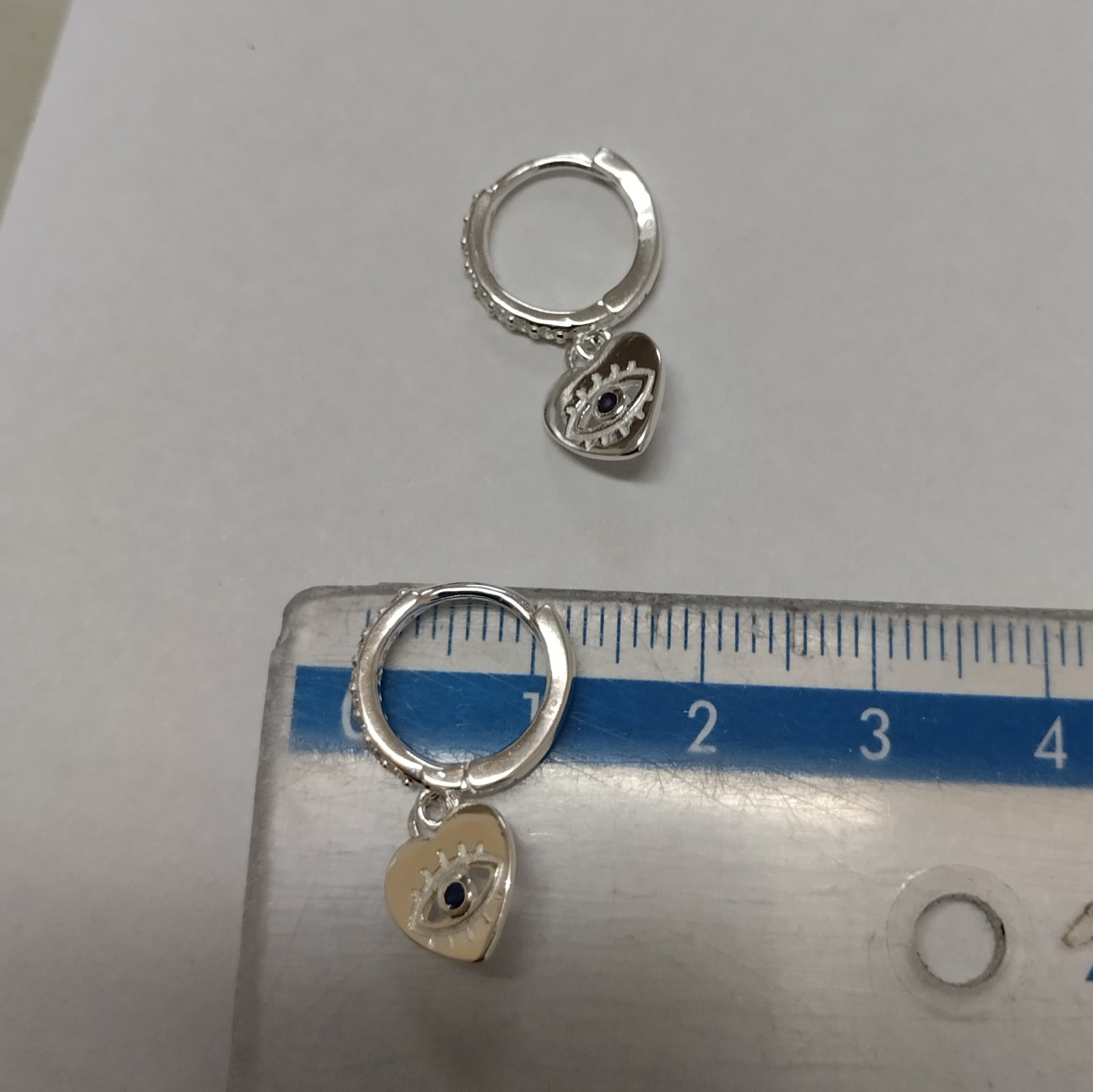 ARGOLLAS CORAZON OJITO TURCO 12mm CP-A