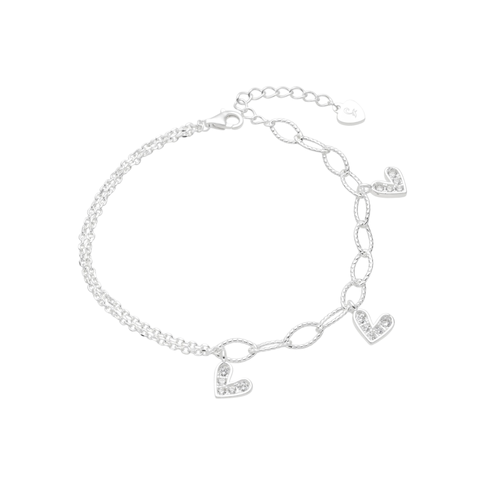 PULSERA CORAZONES 17+3cm CP-P