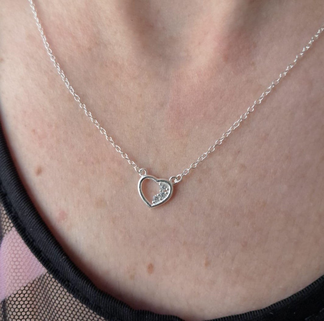 CONJUNTO CORAZON BRILLO 42+3cm CP-C