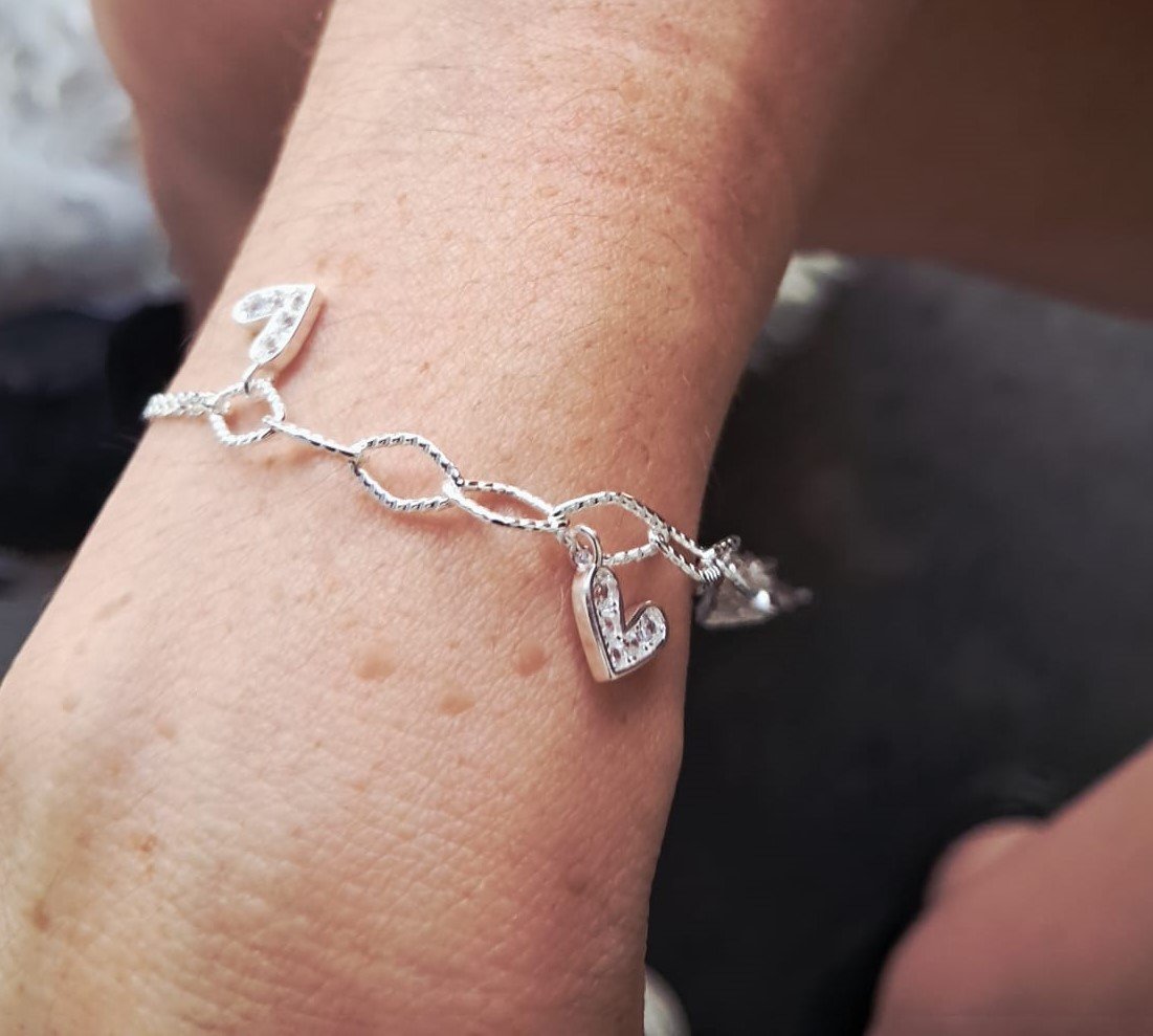 PULSERA CORAZONES 17+3cm CP-P