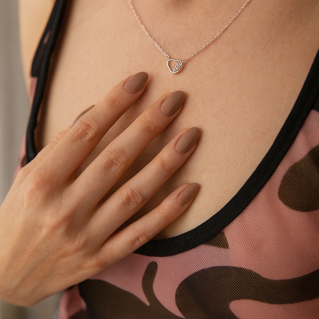 CONJUNTO CORAZON BRILLO 42+3cm CP-C