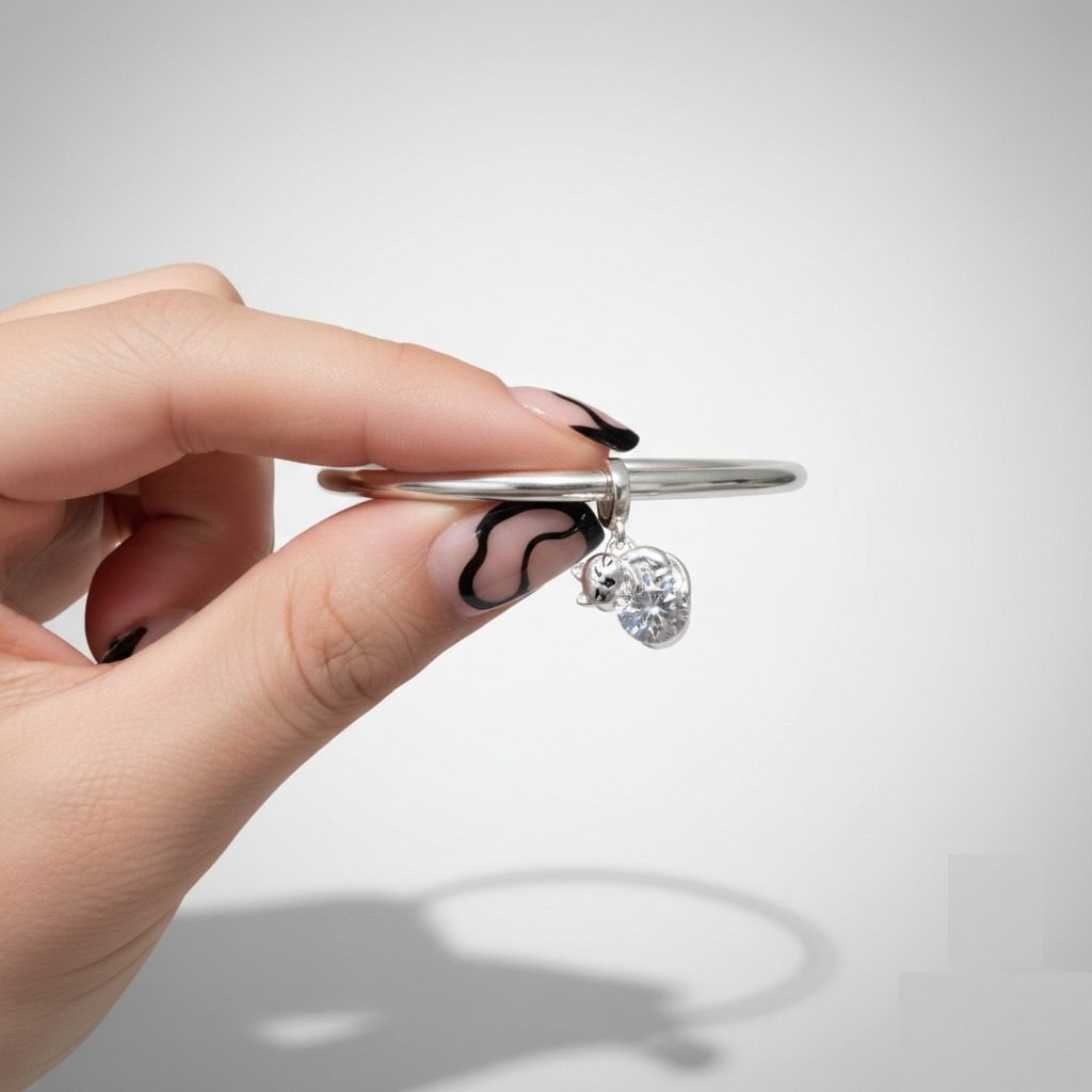 CHARMS  GATO ZAFIRO BLANCO T-1C