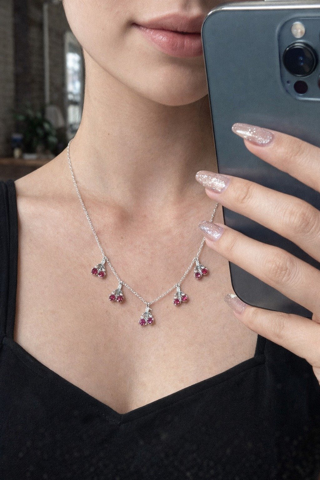 GARGANTILLA CEREZAS 41+3cm CP-C