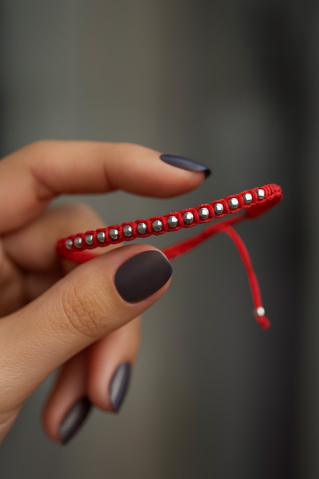 PULSERA HILO ROJO BOLITAS  "REGULABLES" C-26C