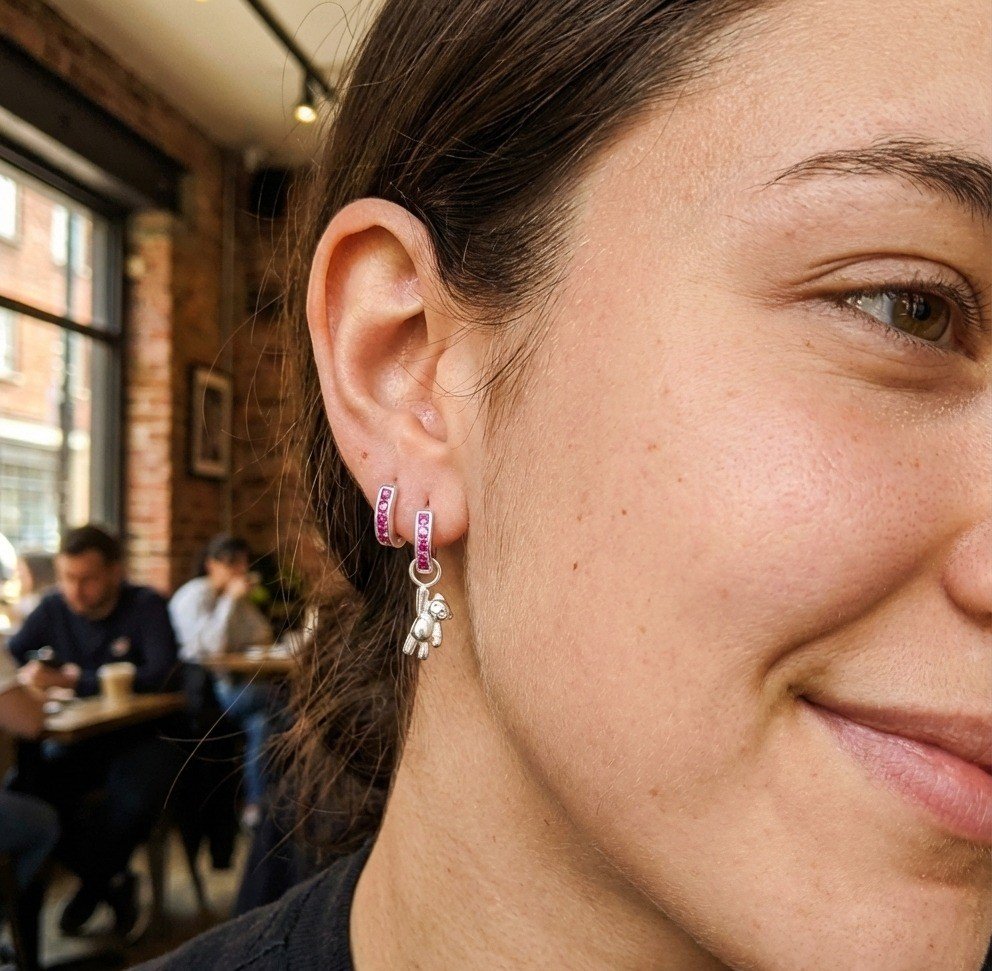 Argolla fucsia Oso 12mm C-100A