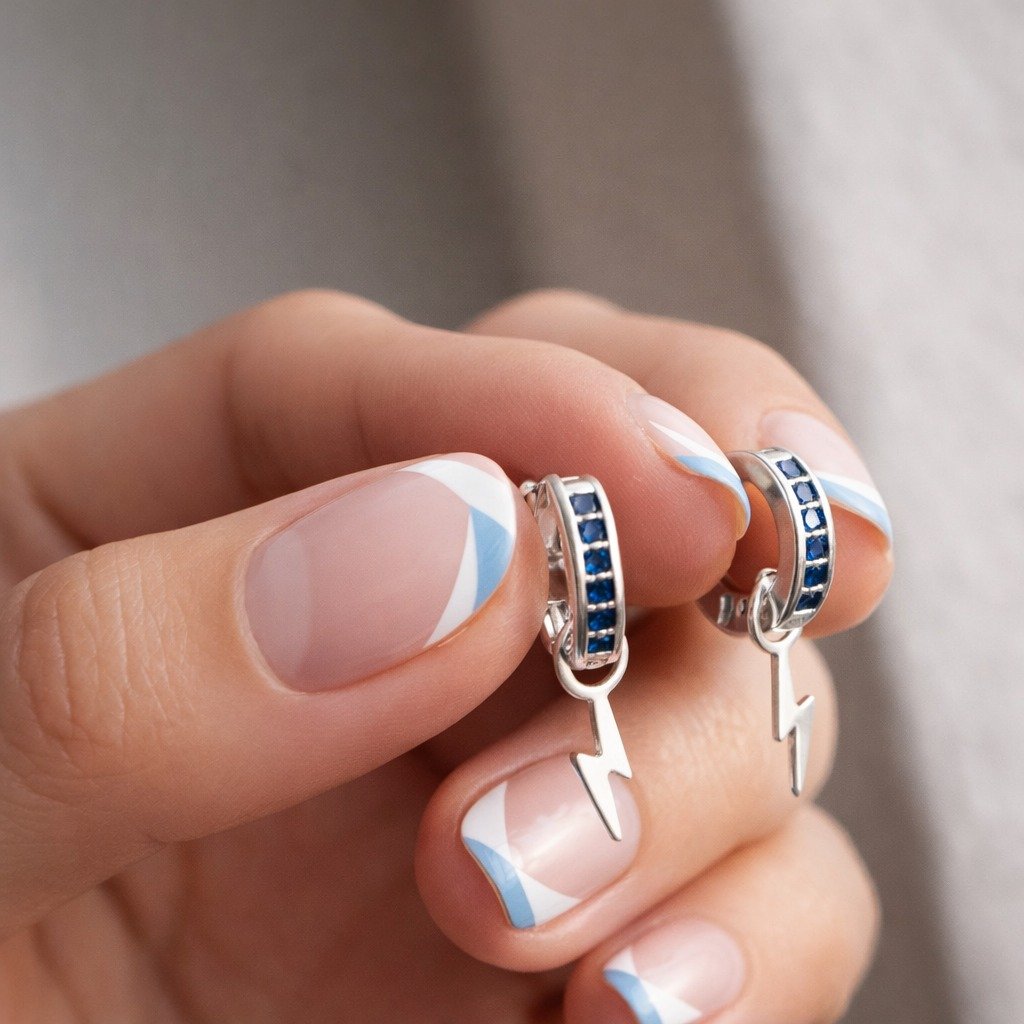 ARGOLLITAS AZUL CON RAYITO 10mm C-113A