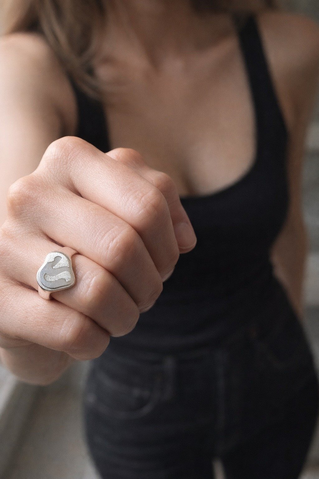 Anillo corazon liso C-111B