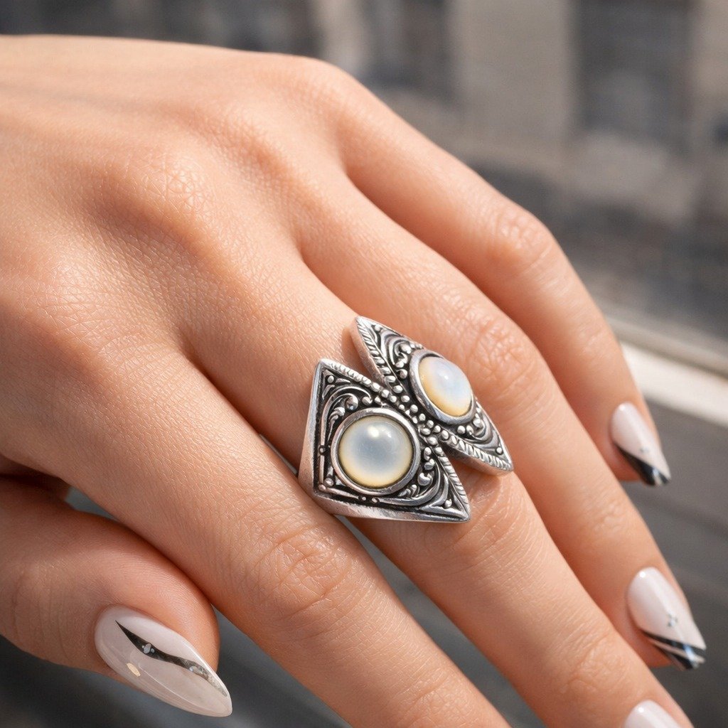 ANILLO INFLADO PIEDRA  LUNAR C-111C