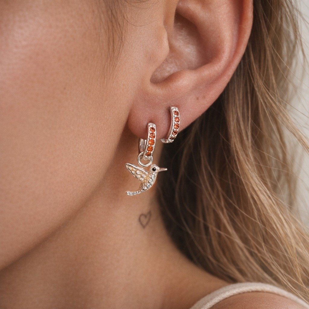 Argolla colibri rojo C-113A