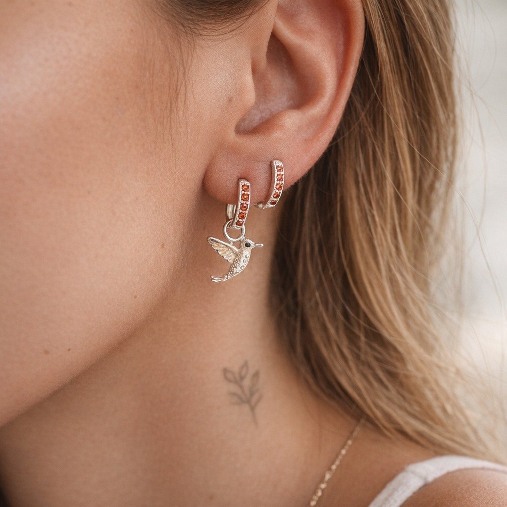 Argolla colibri rojo C-113A