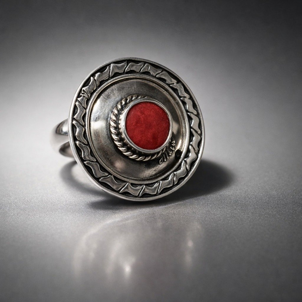 ANILLO CORAL ROJO C-105A