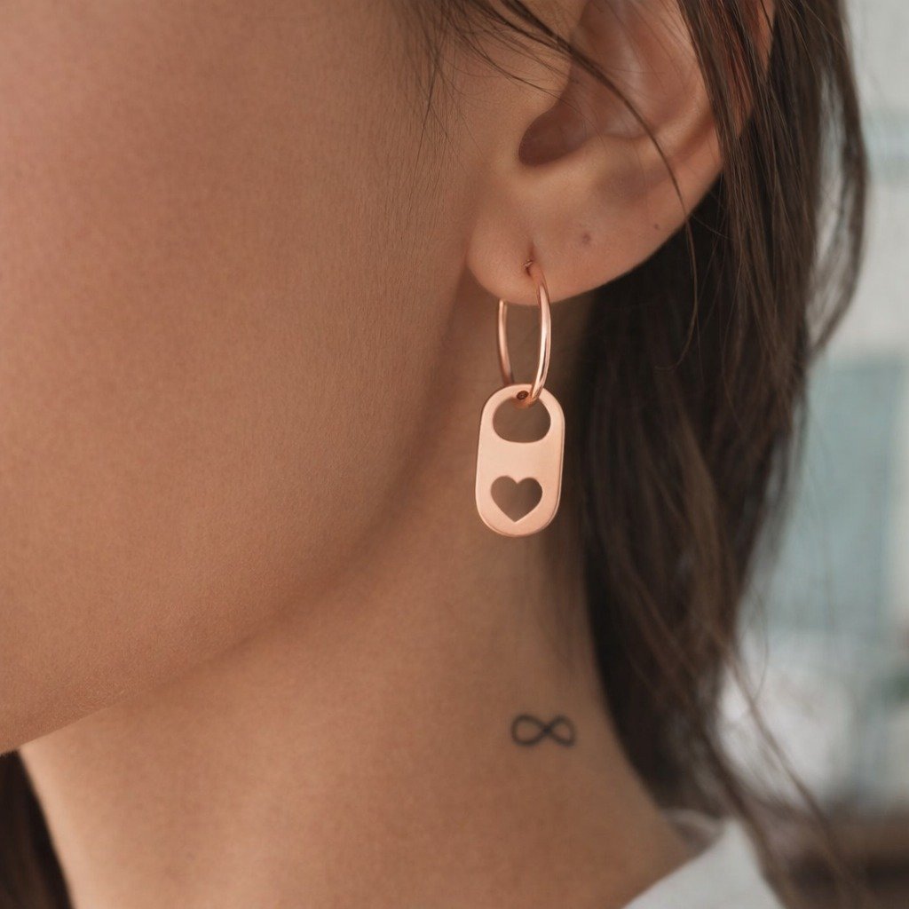 Argolla Chapita 14mm rose C-113B