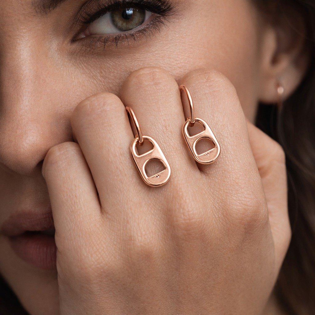 Argolla Chapita 14mm rose C-113B