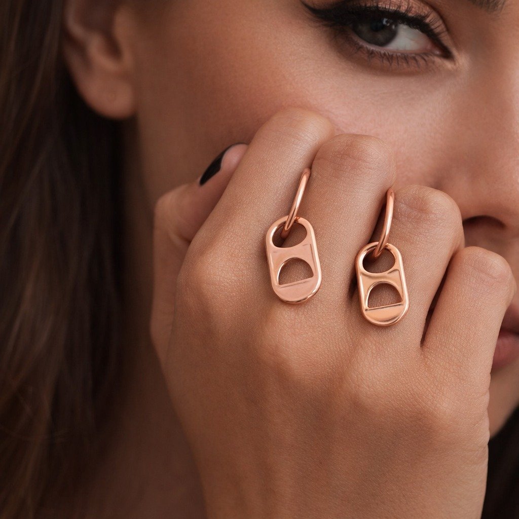 Argolla Chapita 14mm rose C-113B