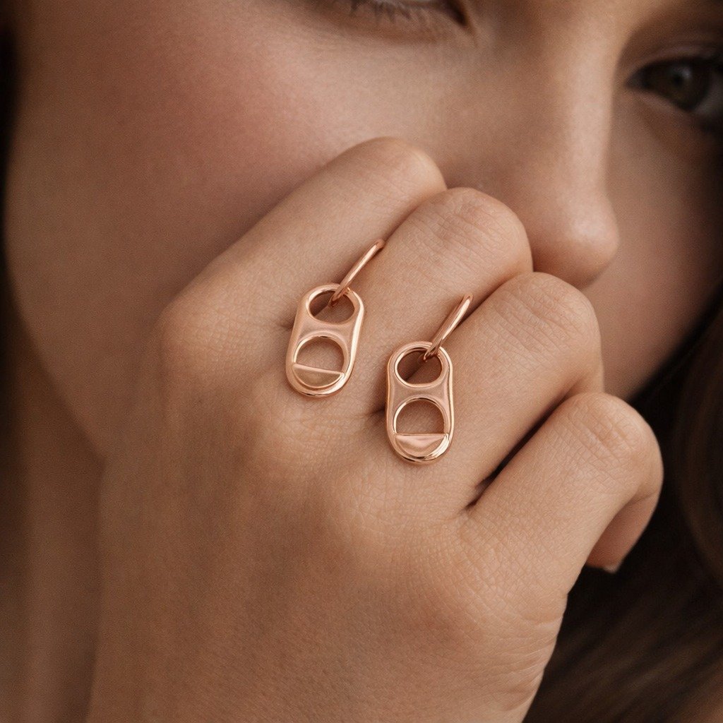 Argolla Chapita 14mm rose C-113B