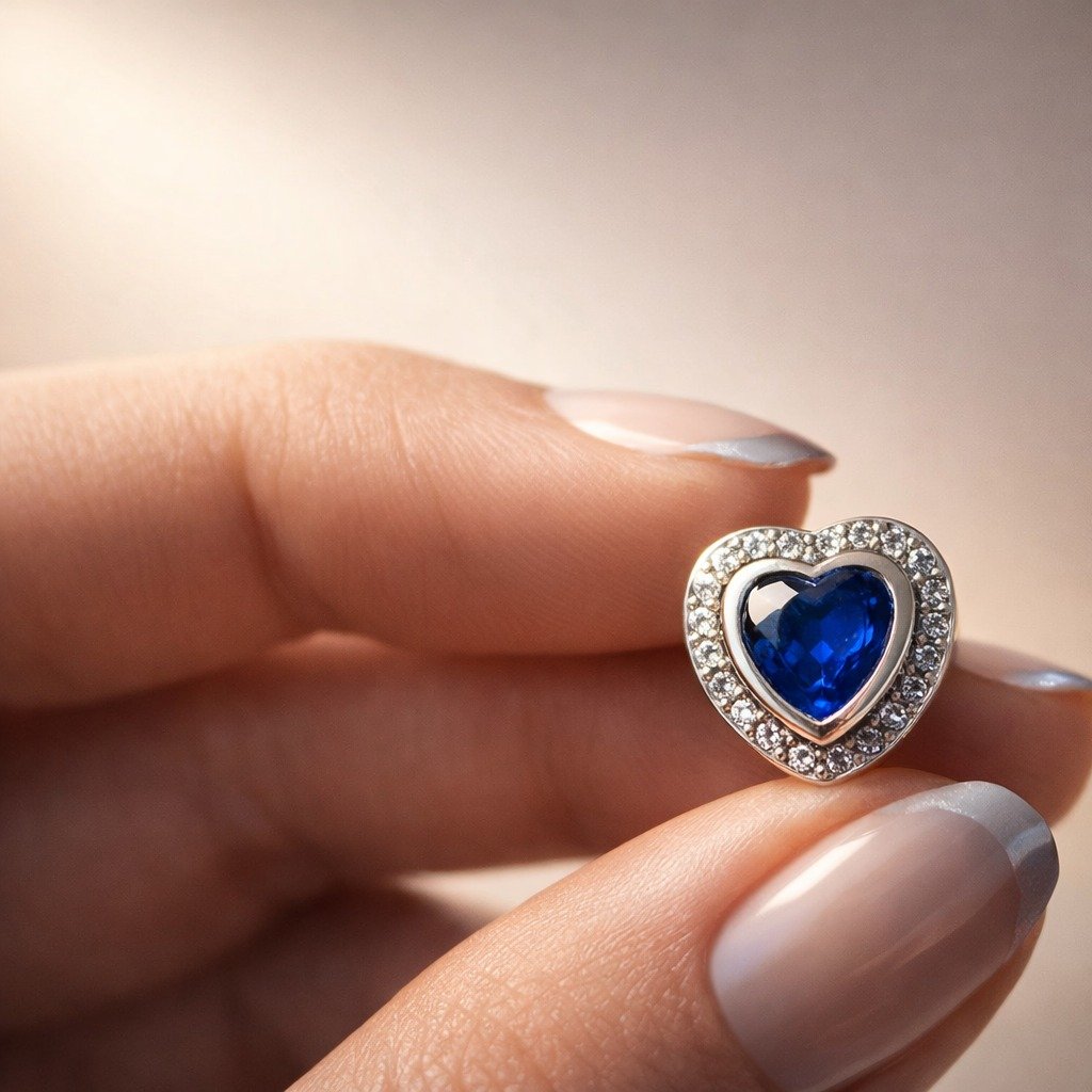 CHARMS CORAZON AZUL T-1S