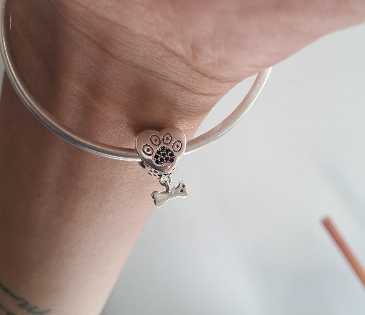 CHARMS HUELLA DE PERRO CON HUESO T-1C