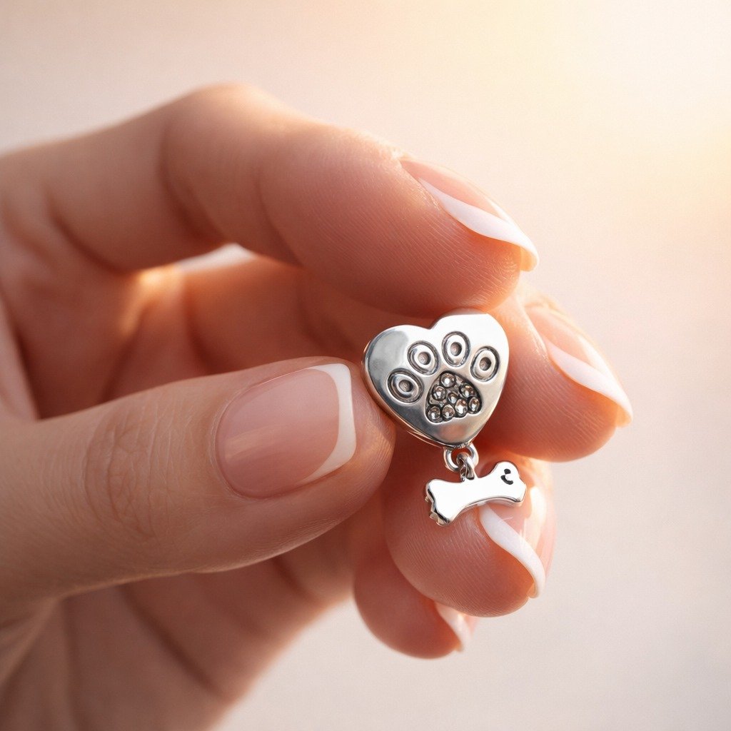 CHARMS HUELLA DE PERRO CON HUESO T-1C