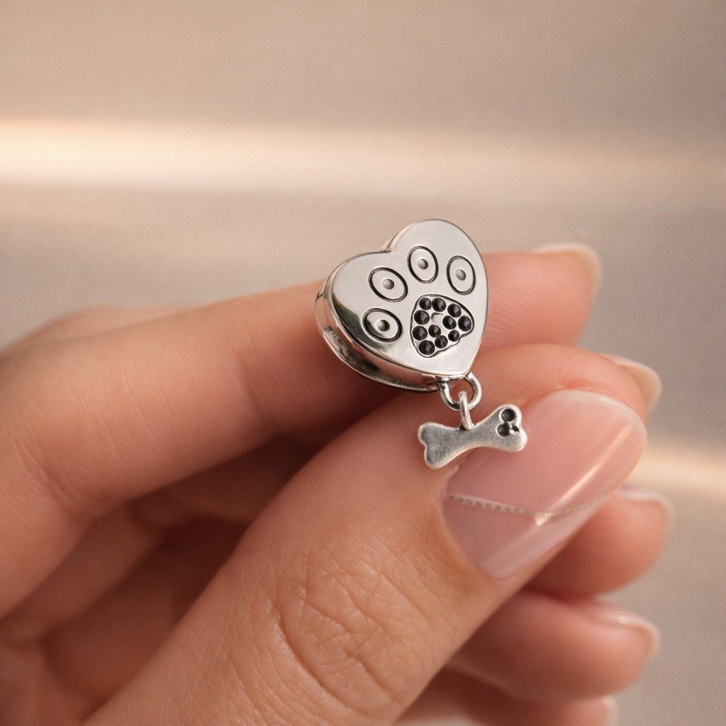 CHARMS HUELLA DE PERRO CON HUESO T-1C