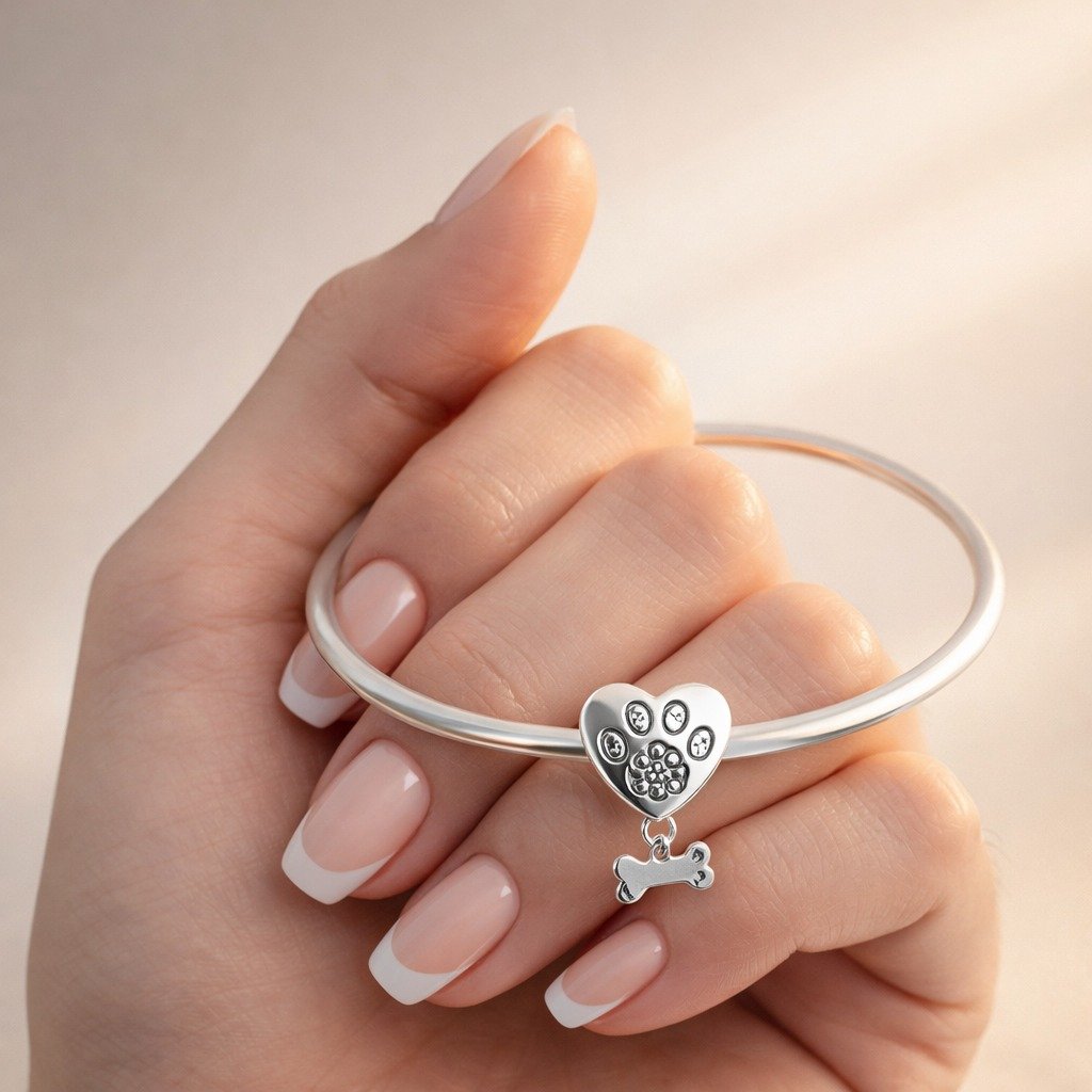 CHARMS HUELLA DE PERRO CON HUESO T-1C