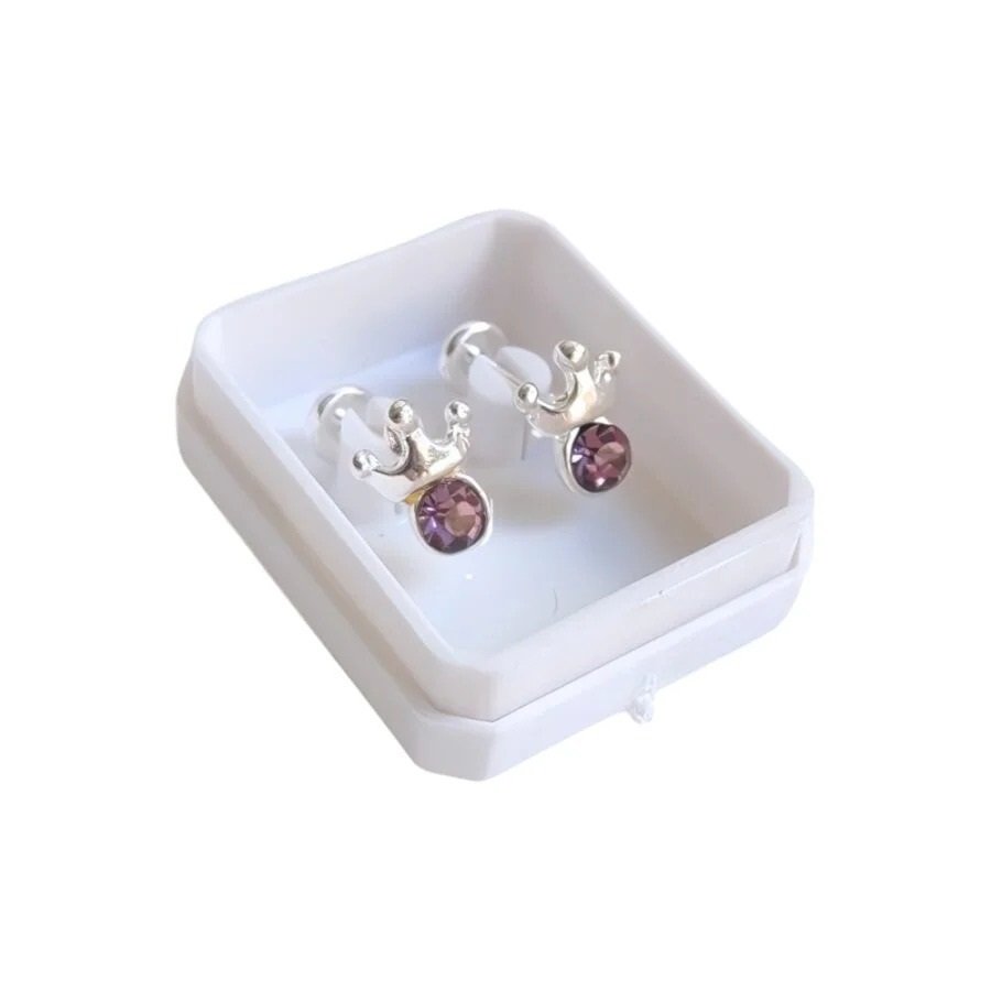 Abridor corona lila Baño de plata