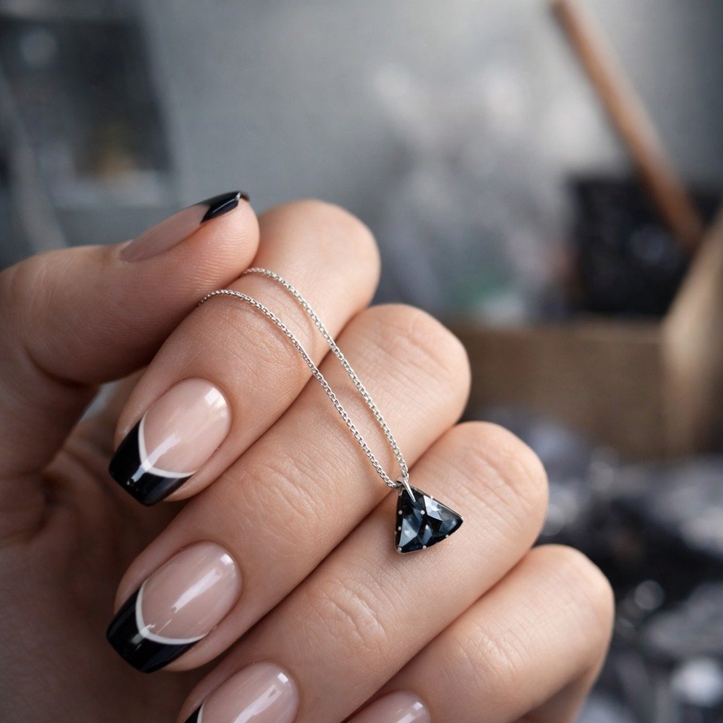 CONJUNTO DIJE TRIANGULO SW 40cm C-56A