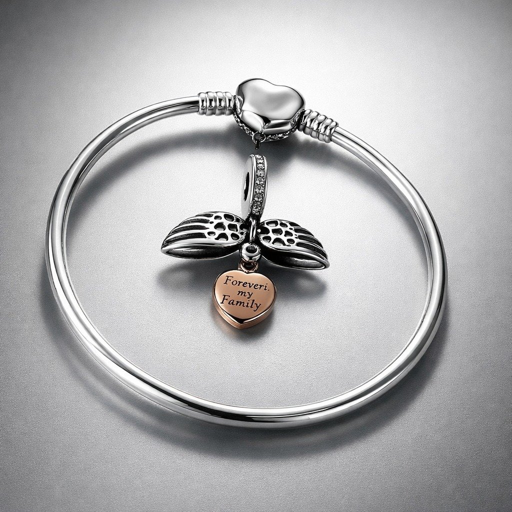 CHARMS CORAZON ALAS DE ANGEL T-1B